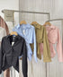 Women Style Collar Down Shirt With Back Tie Shirts